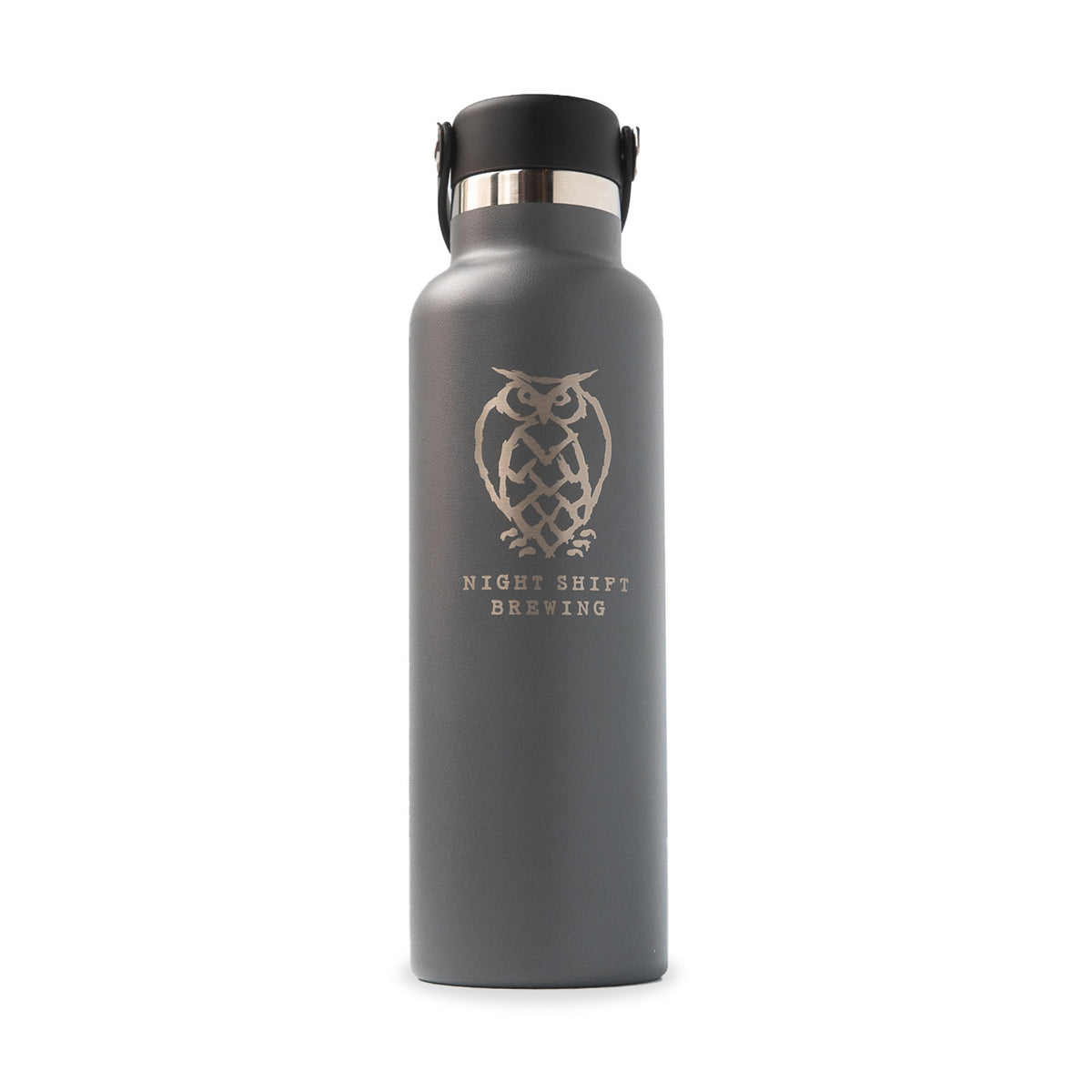 NSB Logo Hydro Flask - 20oz Tumbler - Black, Pacific Blue