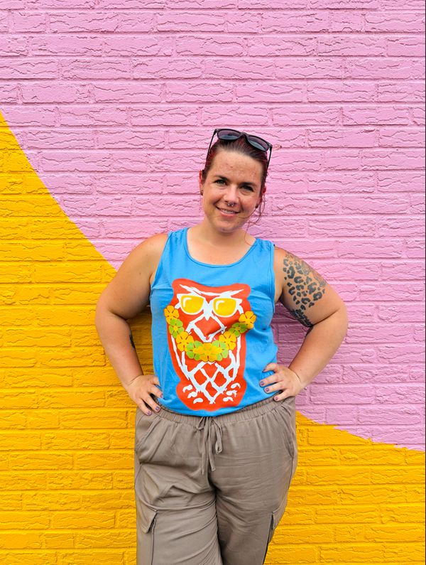 Summer Luau Owl Tank