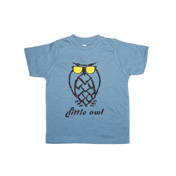 Little Owl T-Shirt - Sunnies - Toddler - Vintage Indigo